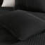 3 pièces courtepointe noire double / grand - microfibre avec rembourrage en coton, réversible pour toutes les saisons, 2 taies décoratives, lavable à la machine, rembourrage facile, réversible, sans effort-121318541-121318546