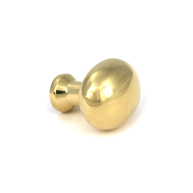 Moore Cabinet Knob, Polished Brass, 1.26" Knob Diameter