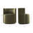 Velvet Upholstered Barrel Accent Chairs with Casters-299057547