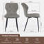 Upholstered Armless Dining Chair With Wraparound Backrest-117659105