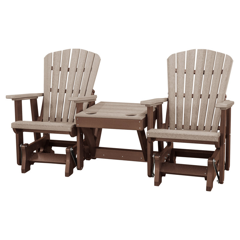 Gina Outdoor Glider, Weatherwood/Tudor Brown