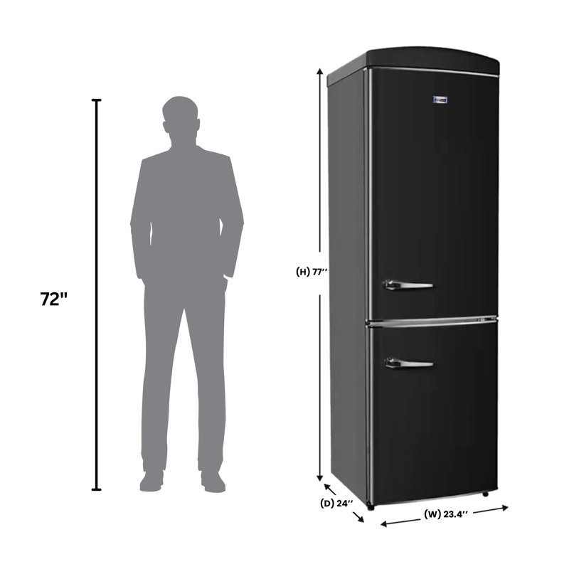 Réfrigérateur 24 po 10,78 pi cu, Noir