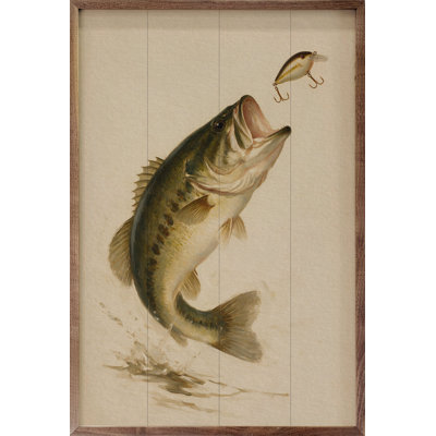 Antique Largemouth Bass Fishing Print
