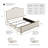 Lalia Modern Upholstered Hammered Metal Camelback Bed-124257343-124653007