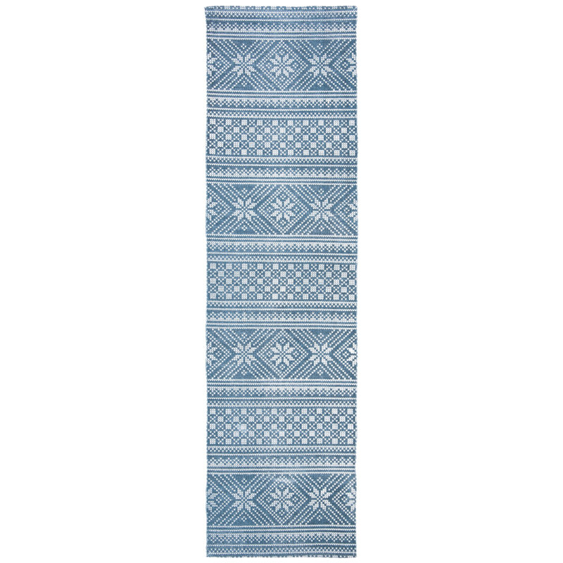 Reuben Hand Loomed Cotton Southwestern Rug, Runner 2'3" x 8'