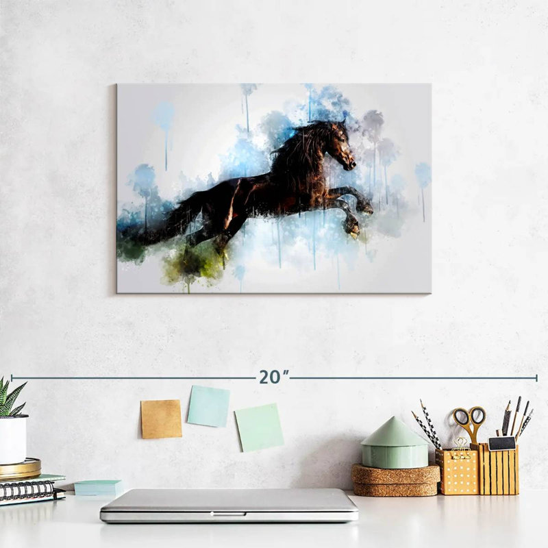 Horse Running, 8" H x 12" W
