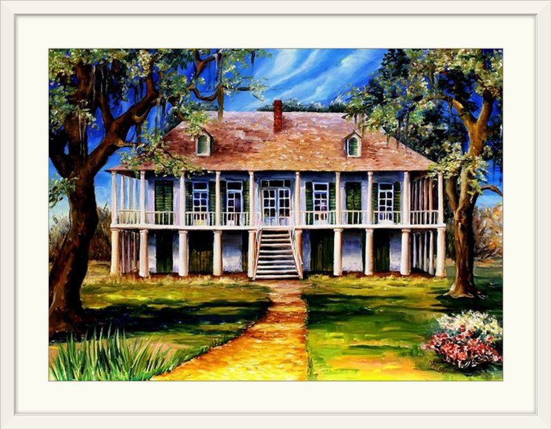 «Old Louisiana Plantation» par Bebe, impression, H 17 po x l 24 po x P 1,5 po, Toile