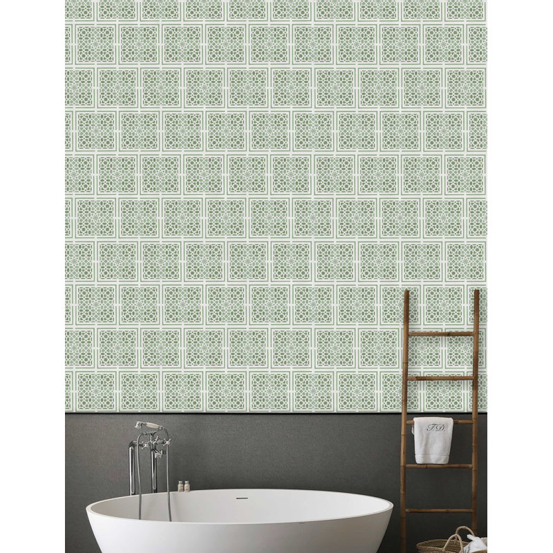 Garden Plan View I 33' L x 20.5" W  Wallpaper Roll, Green