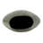 9.5X5.5X12" Aluminum Layered Chisel Oval Vase