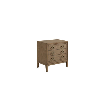 Table de chevet 3 tiroirs avec finition USB au lait