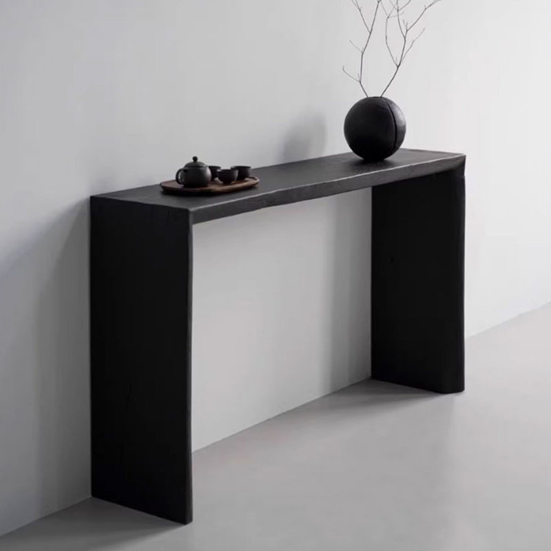 Console noire simple de style italien, H 29,5 po x l 55,1 po x P 11,8 po