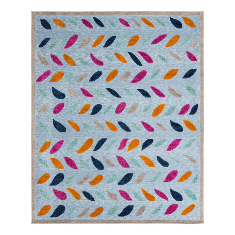 Chevron Indoor / Outdoor Rug, Rectangle 7'10" x 10'