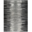 Zoe Rose Hi Lo Abstract Area Rug in Black/Charcoal Gray