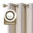 Linen Blend Striped Grommet Light Filtering Curtain Panel For Living Room-1547071029-1547071031