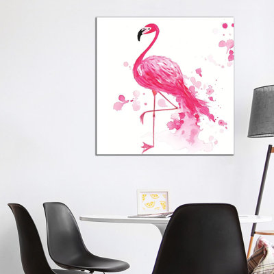 Flamingo I - Wrapped Canvas Painting