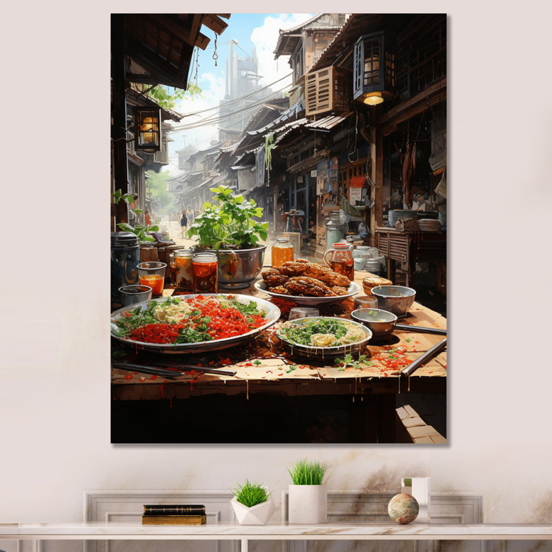 Vietnamese Street Food III, H 20 po x l 12 po x P 1 po, Toile tendue