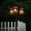 Lampadaire d'extérieur à DEL 3 lumières rouille
