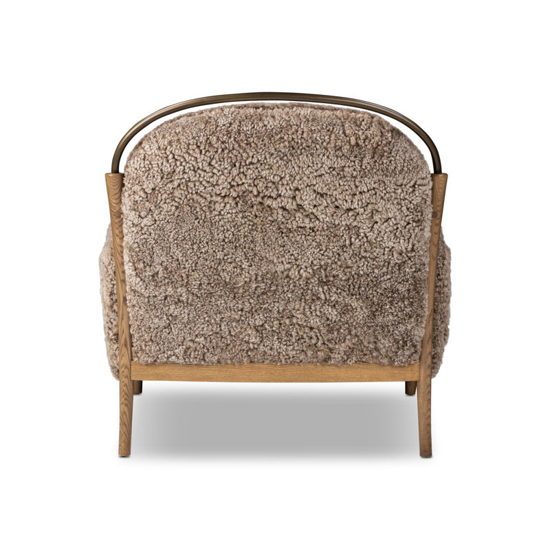 Demi Chaise, Taupe Shearling