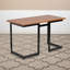 Computer Desk with Open Base Design and Stabilizing Brace