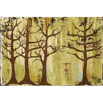 Early Spring Trees by Natalie Avondet - Wrapped Canvas Painting