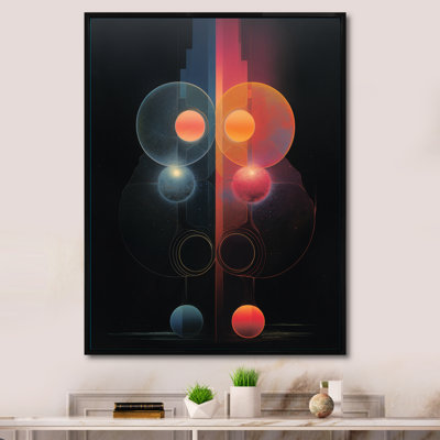 «Full Moon Symmetry Futures Abstract Landscape - Minimalisme», reproduction d'art sur toile