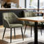 Modern Dining Chairs Suede With Thickened Seat Cushion and Cross-Hatch Pattern Design-673913368-673631206