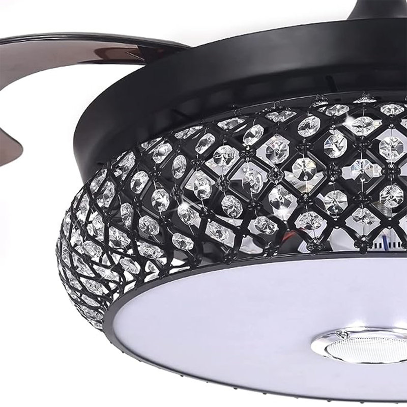Ventilateur invisible doré coloré de 43 po Gracy, Noir