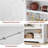 75"6-Tier Farmhouse Bookcase with Adjustable Shelves, Open Display Storage Bookshelf for Home Office, Living Room, Study or Balcony-457048595-457048592