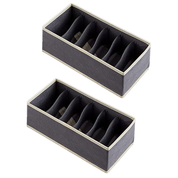 Foldable Storage Box For Bras, Underwear, Socks, Neck Ties, Scarves 3 Set  (White)