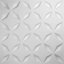 Panneau mural 3D 19,625 "x 19,625" en blanc (paquet de 20)