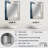 Blue And White Timeless Minimalism I - Abstract Painting Unique Wall Mirror, Modern Mirror, Printed Metal Art-1259626481