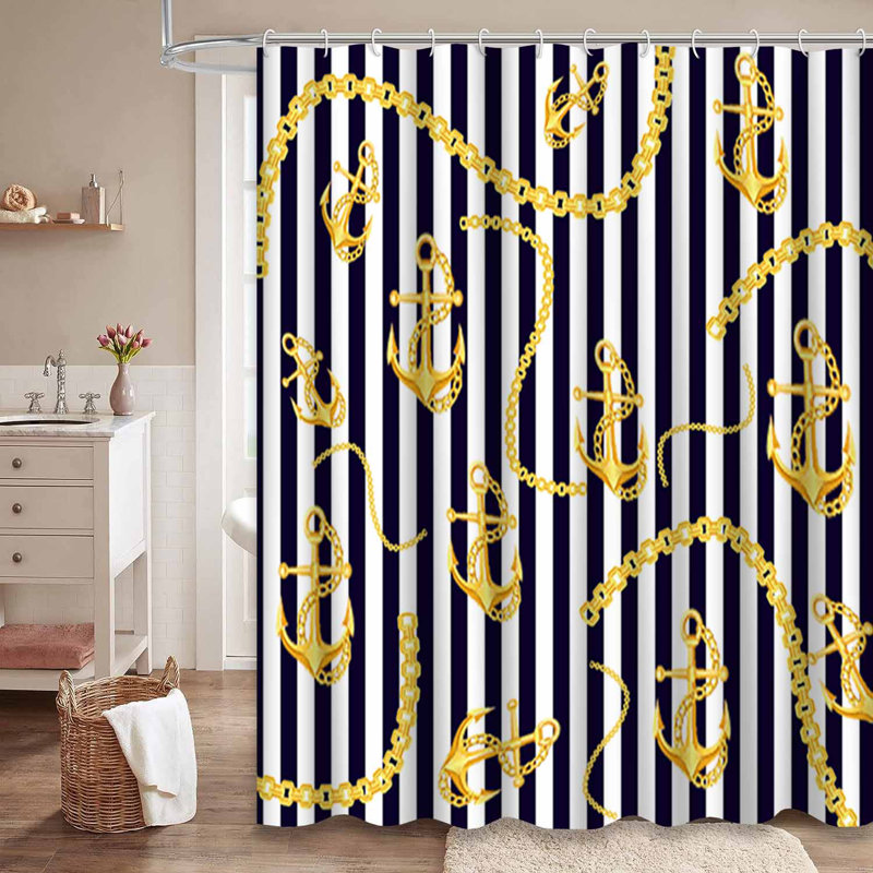 Rideau de douche Anchor Ornaments, L 72 po x l 72 po