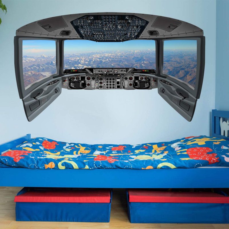 Murale pour cockpit mountain view Priyansh, H 13 po x l 22 po