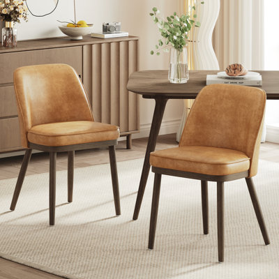 Chaise rembourrée en bois massif