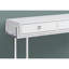 Table d'appoint, console, vestibule, étroit, canapé, tiroir de rangement, salon, chambre à coucher, stratifié blanc brillant, contemporain, moderne