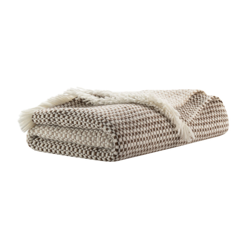 Hand Woven Throw Blanket, Tan