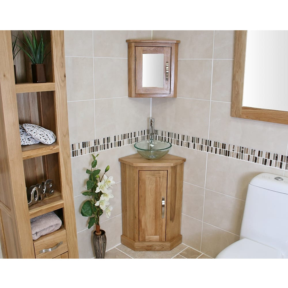 Crampton 390mm Single Bathroom Vanity with Vessel Glass Basin