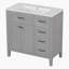 Meuble-lavabo sur pied simple 35,98 po Munazzah-1205366477