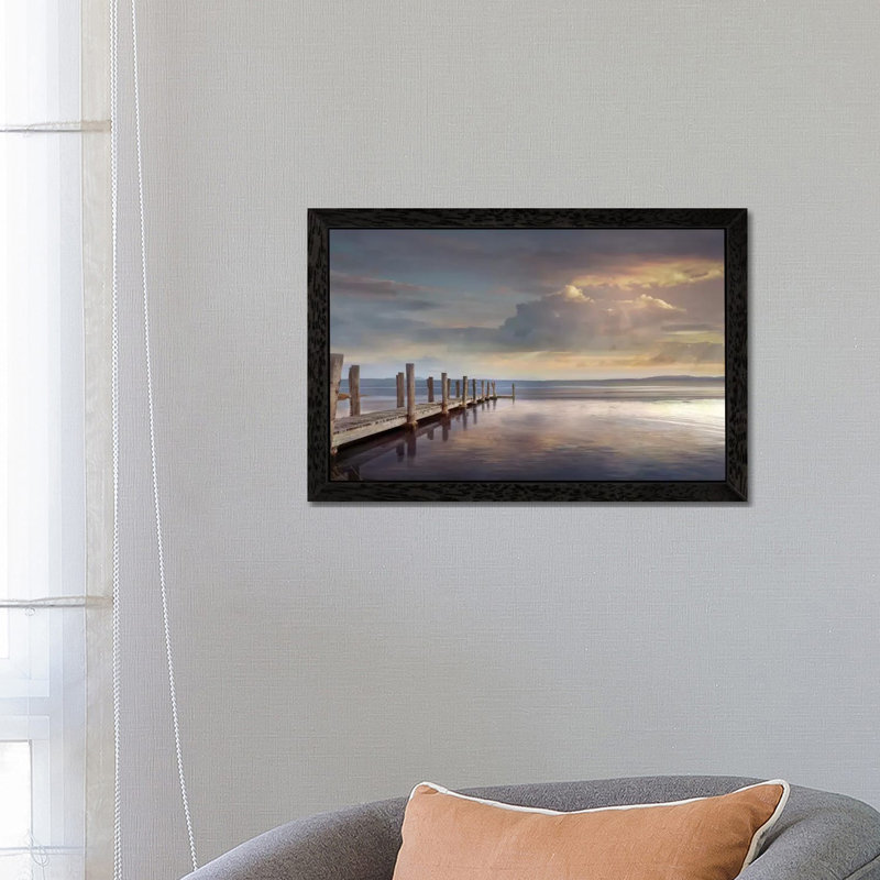 Evening Reflection by Mike Calascibetta - Floater Frame Print on Canvas, 101.6 cm H x 66.04 cm W, Black