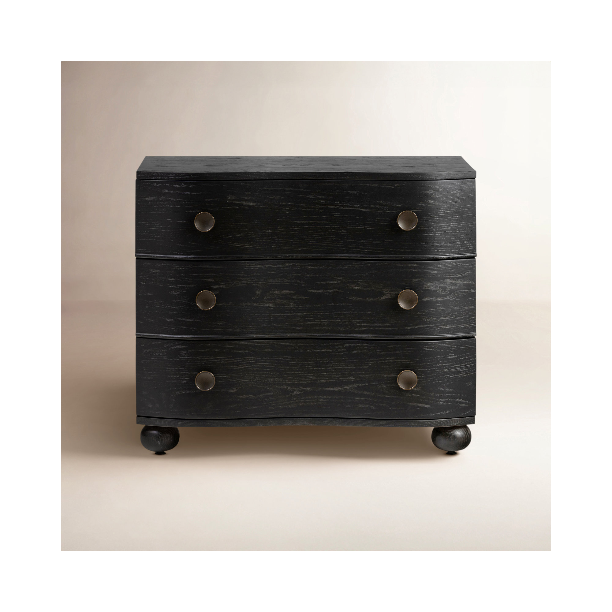 Tariel 3 - Drawer Nightstand, Distressed Black