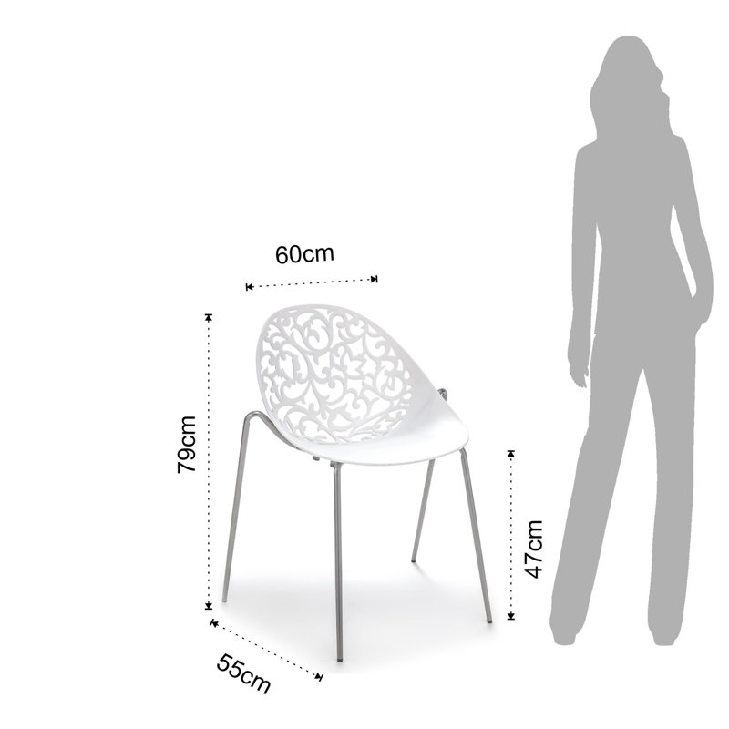 Kya 45cm H Stacking Side Chair