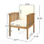 Ensemble de patio d'extérieur 3 pièces en bois d'acacia avec coussins et table d'appoint-830386614