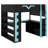 Pro Gamer Loft Bed With Desk,RGB Lights,Shelves,Pegboard & Drawer-63828671