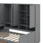 Lit de jour simple en bois avec trois tiroirs, armoire tout-en-un, bureau et tablettes-857472836-857472834