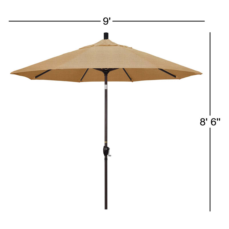 Parasol de marché 9 pi Iuka, Sunbrella® ‑ lin sésame