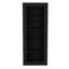 Bibliothèque avec design vertical et 5 tablettes de rangement, noir