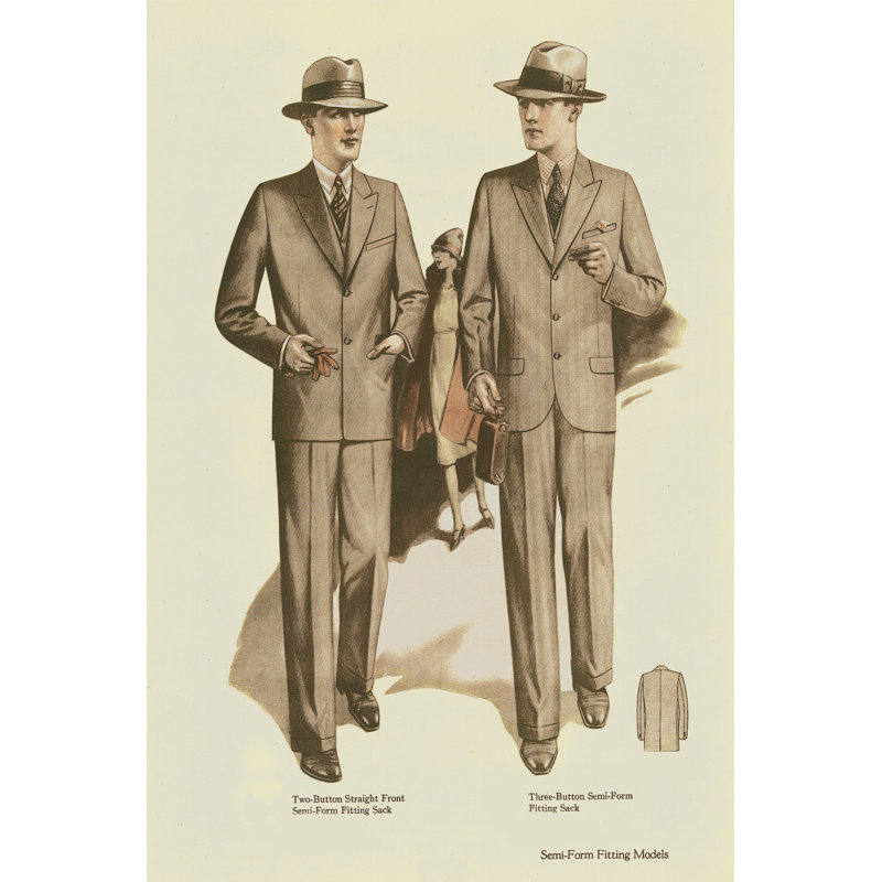 Mens Fashion I - Wrapped Canvas Print, 46cm H x 30cm W x 3.8cm D