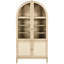 Table contemporaine avec 8 pièces, chêne beige, table rectangulaire et chaises rembourrées pour la salle rétro-moderne