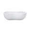 Lavabo vasque en marbre naturel blanc, 23,6 po x 14,2 po x H 7,1 po, conception ondulée, salle de bain spacieuse avec 7,1 po de hauteur, semi-polie et élégante