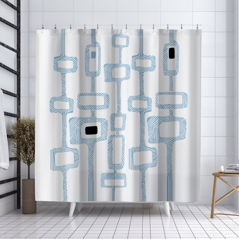 Rideau de douche Coco, Bleu
